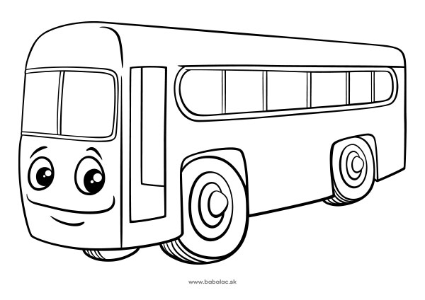 Omaľovánka pre deti Autobus
